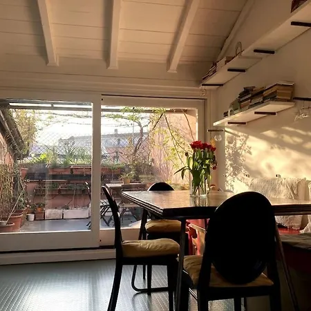 Attic With Terrace And Chimney