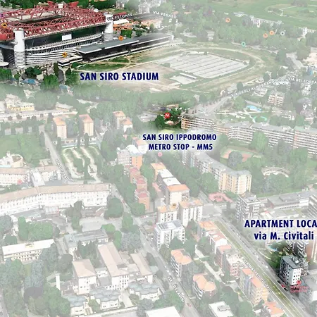 San Siro Blue Flat Apartment