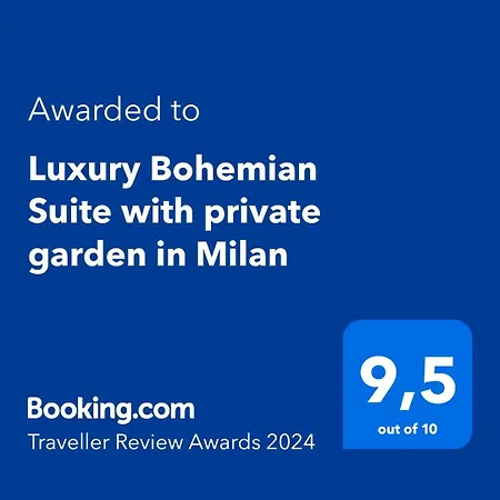 Luxury Bohemian With Private Garden In Appartement Milaan