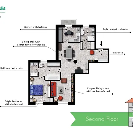 Daire Duomo - Elegant & Design 1 Bdr By Rentopolis Milano
