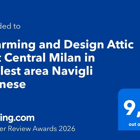 Charming And Design Attic Loft In Coolest Area Navigli Ticinese Appartamento *