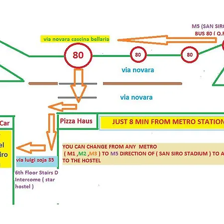Star San Siro Fiera Хостел *