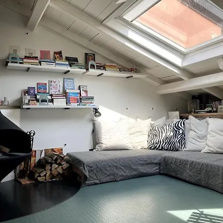 דירה Attic With Terrace And Chimney *