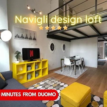 Navigli Design Loft - 7 Stops From Duomo, Ac, Netflix Apartment