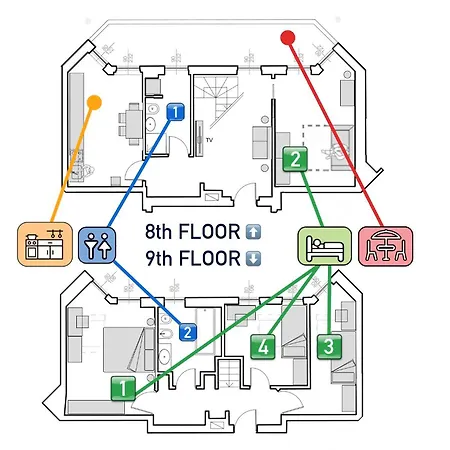 Stayeasy Sesia5 - 4 Bedrooms Penthouse, 2 Baths Apartman