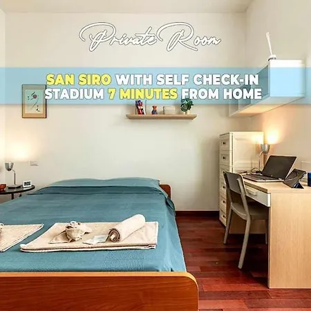 Homestay San Siro A 7 Minuti Stanza Con Zone Comuni *