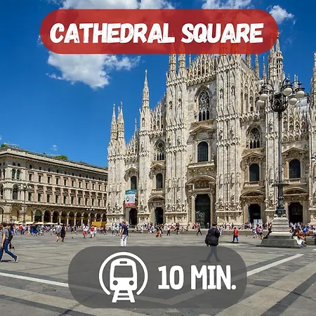 Apartman 5' From Metro Lima To Piazza Duomo Milánó