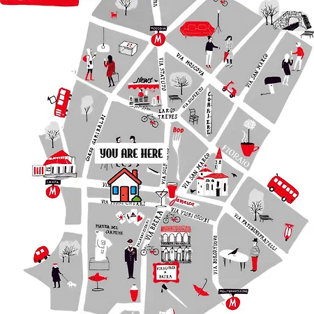 아파트 Brera Vip Spotlight - Brera - Duomo - Castello Sforzesco - Lanza Metro M2 밀라노