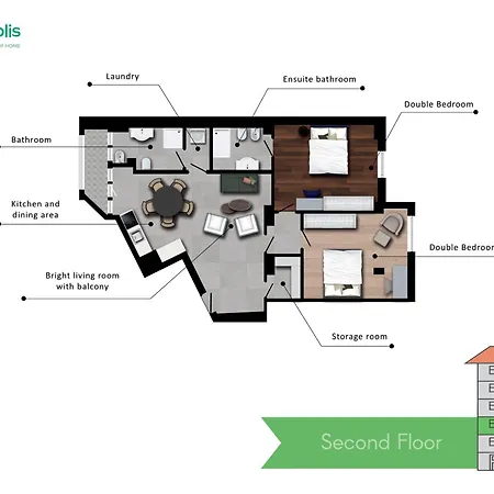 Spacious 2bdr With Balcony Arco-sempione Area, By Rentopolis Lejlighed *