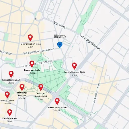 Bilocale Moderno Isola-garibaldi, 4 Posti, Wifi Veloce, Metro A 2 Minuti