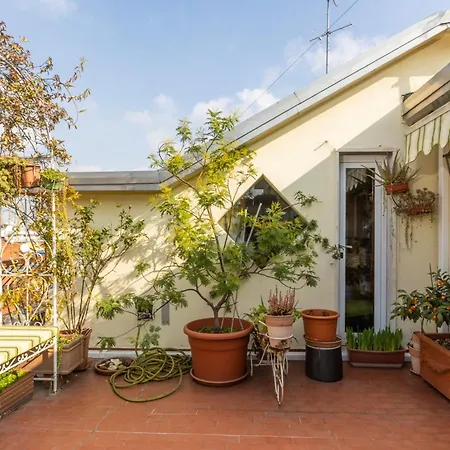 La Design '50s With Botanical Terrace Apartment Milan
