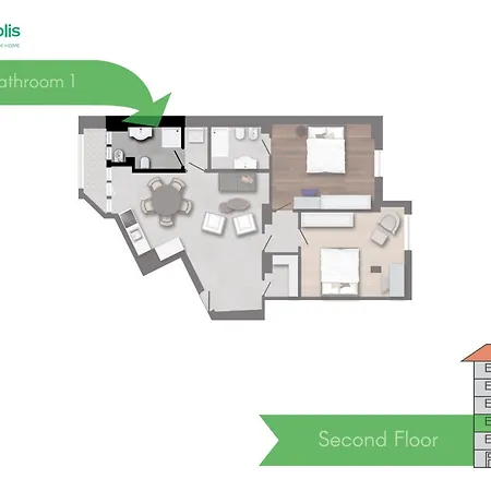 Апартаменты Spacious 2bdr With Balcony Arco-sempione Area, By Rentopolis