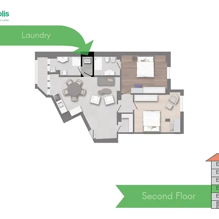 Апартаменты Spacious 2bdr With Balcony Arco-sempione Area, By Rentopolis