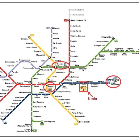 Casa Bella 16 - 8 Min To Metro, 15 Min To Lin Airport, Area Lejlighed *