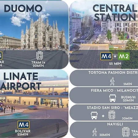 M4 Center - Design Washington - Self Check In - Wifi - Balcony - Ac - Milanoflats Διαμέρισμα *