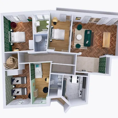아파트 The Rent - Wonderful Multi-bedroom With Terrace In The Area Of Colonne Di San Lorenzo