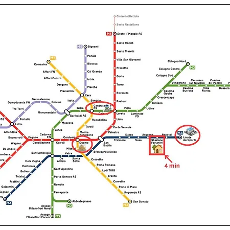 4 Min To Metro - 8 Min To Lin Airport - Area 아파트 *