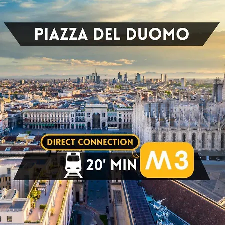 Duomo A 20 Min - Moderna - Metro M3 A 5 Min Lägenhet Milano