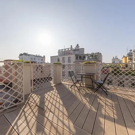 Terrazza Di Lusso In Porta Venezia, 1bdr Con Ac *