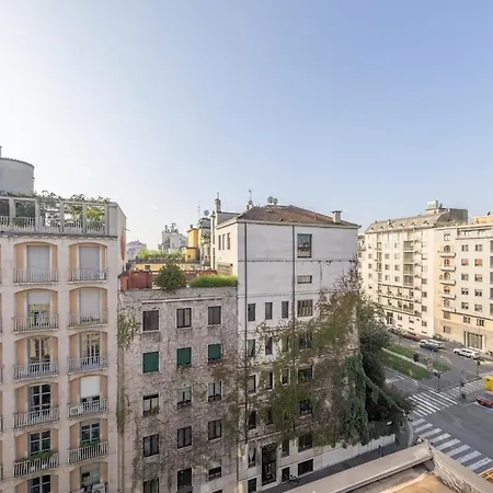 Terrazza Di Lusso In Porta Venezia, 1bdr Con Ac מילאנו