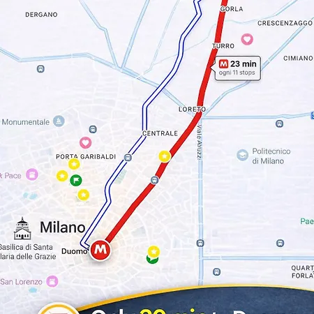 Spazio Breda - Free Parking, Private Garage, Metro M1, Balcony, 4 Guests * Milán
