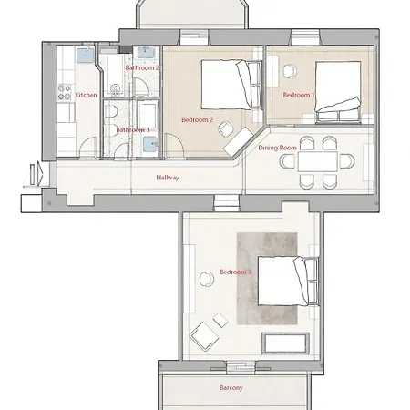 Apartment Designer Apartment, Entire Home, 2 Bathrooms, For Families, Groups