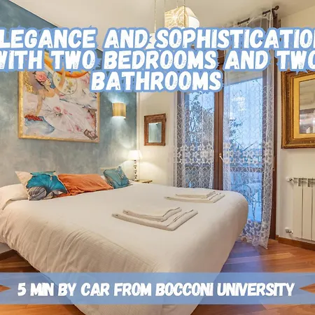 Apartament 5' From Bocconi With 2 Bedr And 2 Bathr Mediolan