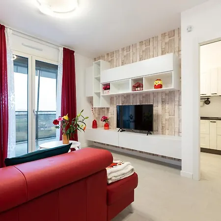 Apartman Fiera Flat With Garage Milánó