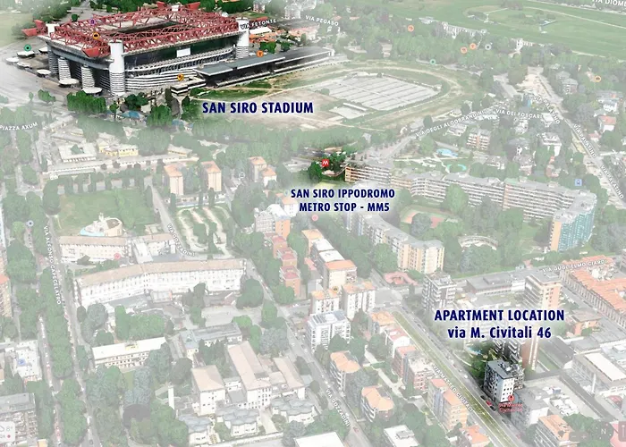 San Siro Blue Flat Lägenhet