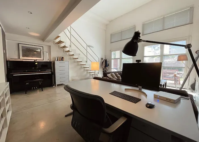 Ampio Loft Su Due Livelli Con Giardino