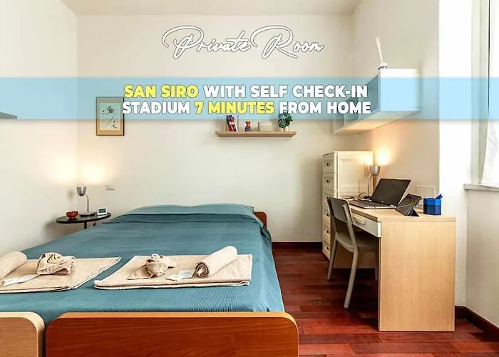 Rum i privatbostad San Siro A 7 Minuti Stanza Con Zone Comuni *