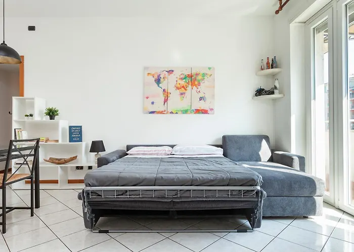 Stazione - Ariel - Luminoso Con Terrazzo Fino A 6 Posti Letto דירה מילאנו