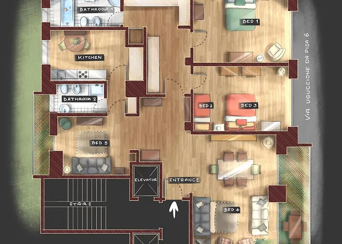 شقة Luminous Stylish Quiet 150m2, Tre Torri