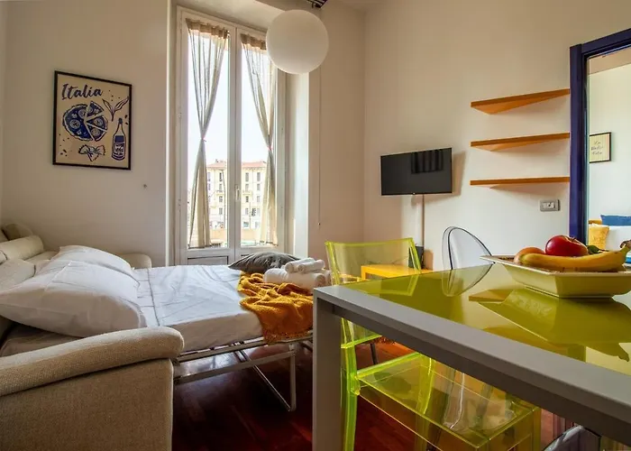 Station 5 Min - Double Bed Caiazzo 4 Guests Wifi Daire Milano