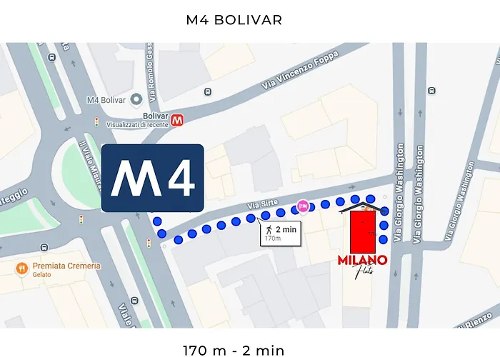 M4 Center - Design Washington - Selfcheckin - Wifi - Balcony - Milanoflats * Milán