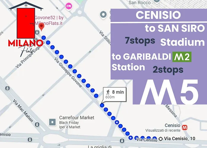 Apartmán Milanoflats - Cenisio - M5 - Fiera Mico *