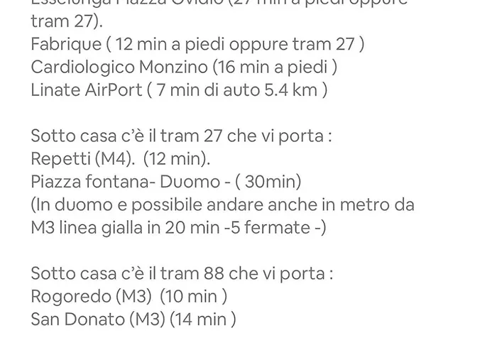 CasaCarmela 7min Linate 4min Unipol Arena-near Station&Fast WiFi-tram diretto per il Duomo *