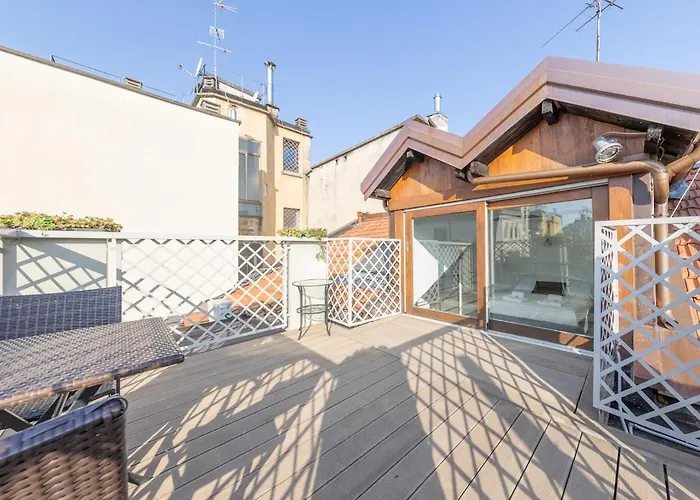 Terrazza Di Lusso In Porta Venezia, 1bdr Con Ac *