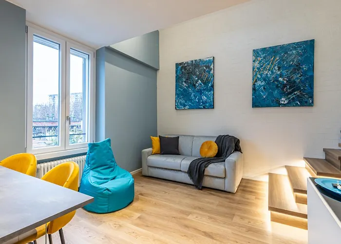 Navigli Duplex Elegante Con Vista Canale Milánó