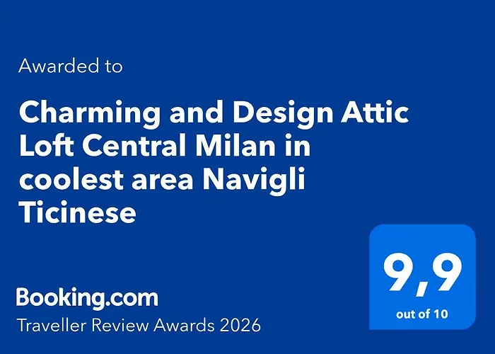 Charming And Design Attic Loft In Coolest Area Navigli Ticinese 아파트 *
