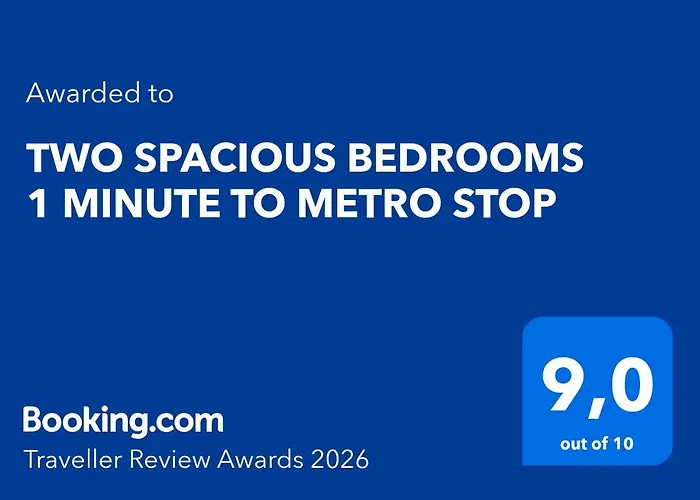 Apartmán Two Spacious Bedrooms 1 Minute To Metro Stop