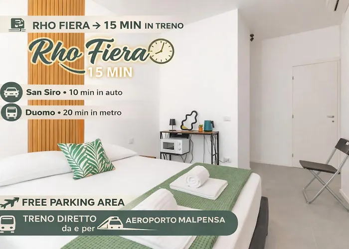 12 -near Train Station -15 Min Rho Fiera-duomo-malpensa