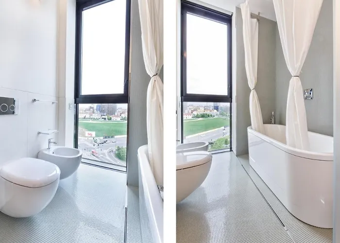 Stylish Elegant In Torre Solaria With Exclusive Milan's View Lägenhet *