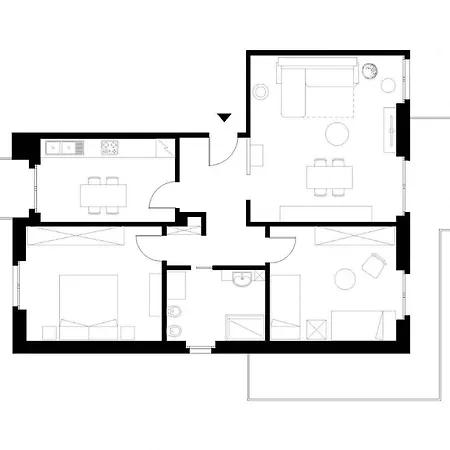 Daire The Best Rent - Large And Bright Two-bedrooms With Balcony *