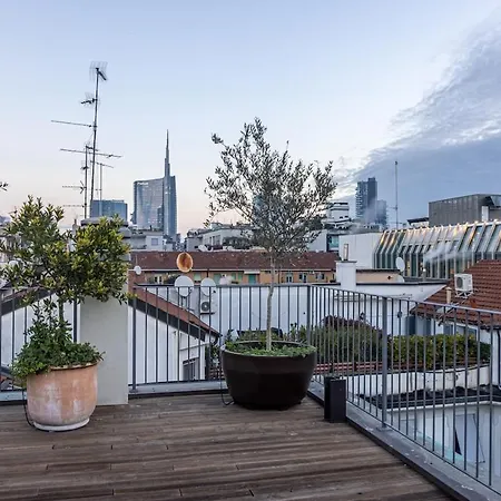 Lägenhet Moscova Elegance And Modern Design With Rooftop Milano