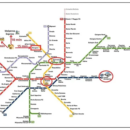 Easy Parking, 10 Min To Malpensa Express, Air Conditioning Lejlighed *
