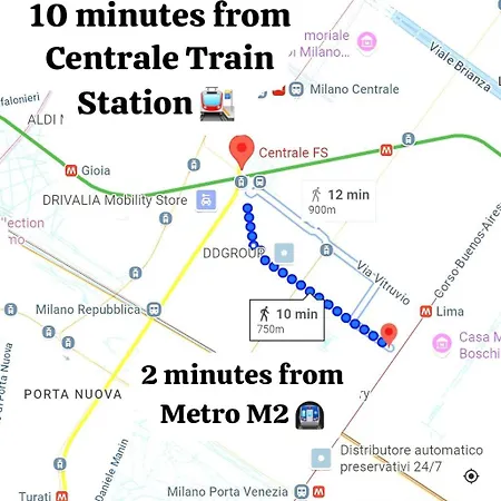 Daire Stazione A 10min A Piedi, Porta Venezia - Corso Buenos Aires, Metro A 200m *