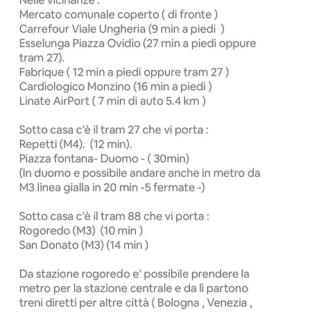 Casacarmela 7min Linate 4min Unipol Arena-near Station&fast Wifi-tram Diretto Per Il Duomo *