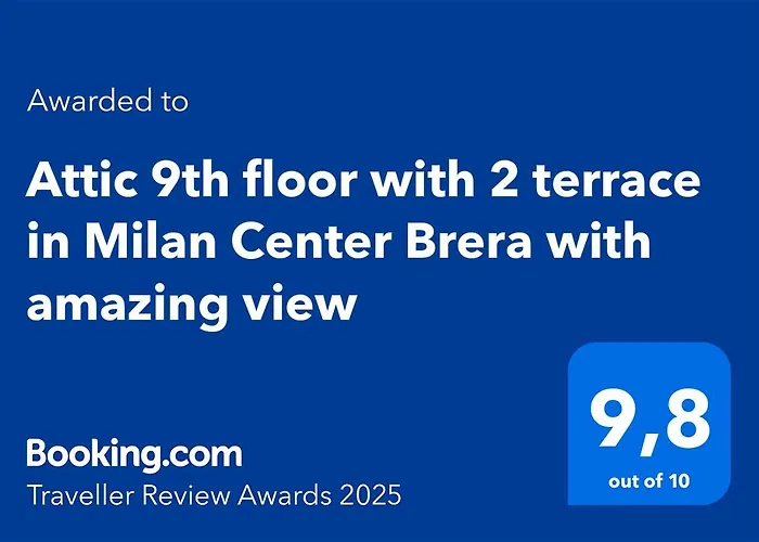 아파트 Attic 9th Floor With 2 Terrace In Center Brera With Amazing View 밀라노