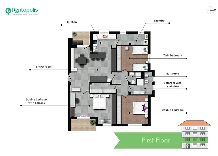 San Siro - Modern & Stylish 3 Bedroom With 2 Balconies Lotto Mm1-mm5 By Rentopolis
